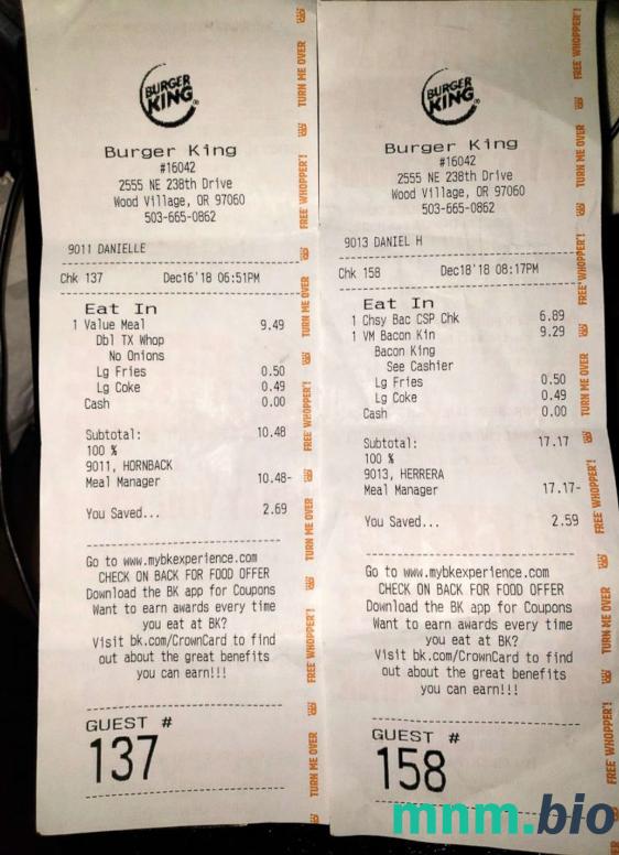 Burger King szablon pokwitowania płatności PSD